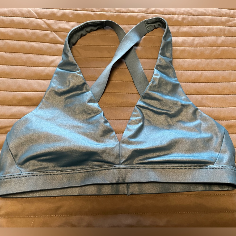 Shiny sports bras